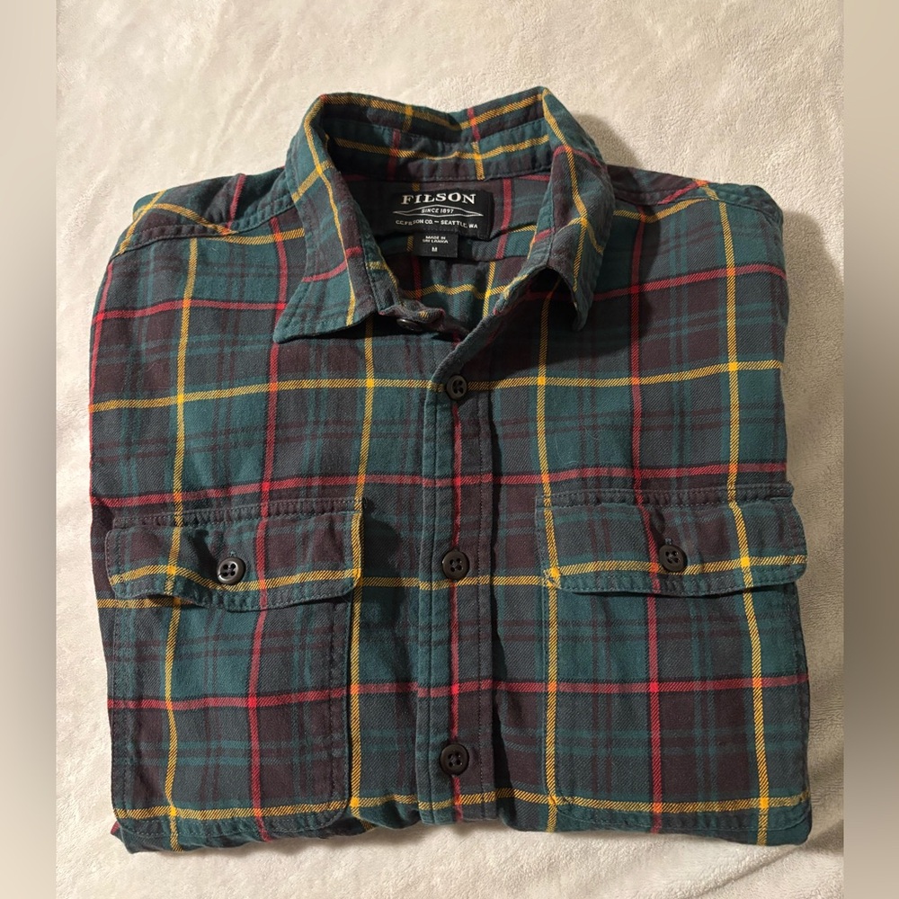 Mens Filson Flannel Long Sleeve Shirt